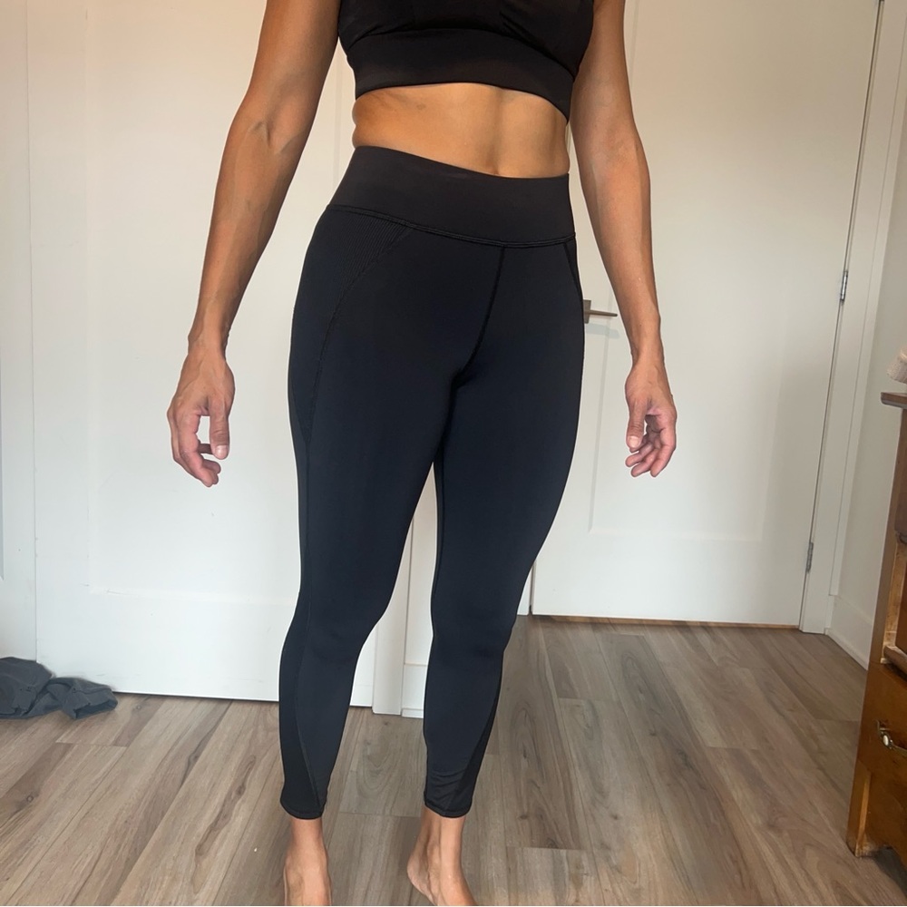 Michi ribbed panel leggings